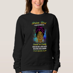 Sudadera Aries Chica Afro Negra Zodíaco Horóscopo Marzo Abr