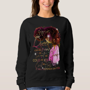 Sudadera Aries Chica Cumpleaños Melanin Afro Reina para los