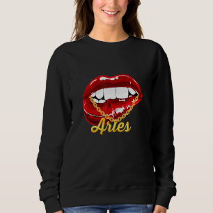 Sudadera Aries Chica Juicy Lips Astrología de la Cadena de 