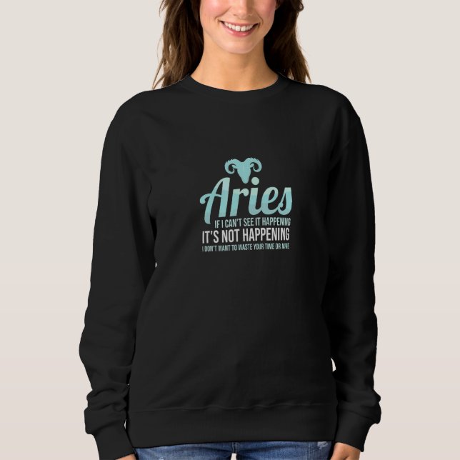 Sudadera Aries Hechos Astrología Horoscopio Rótulo Zodiaco  (Anverso)