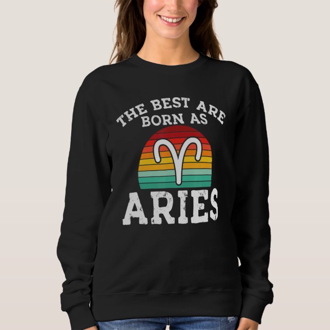 Sudadera Aries Marzo Cumpleaños Retro astrología Aries Z (Anverso)
