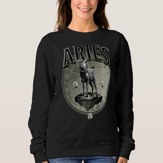 Sudadera Aries Men Zodiac Rótulo Aries (Anverso)