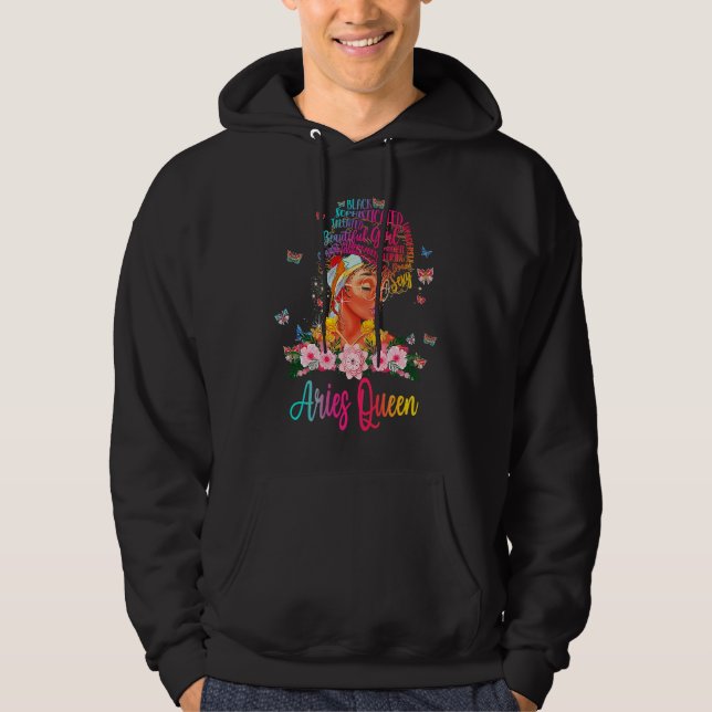 Sudadera Aries Queen Black Women Persistent Sophisticated B (Anverso)