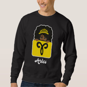 Sudadera Aries Zodiac Astrología Rótulo Horoscope Reina neg