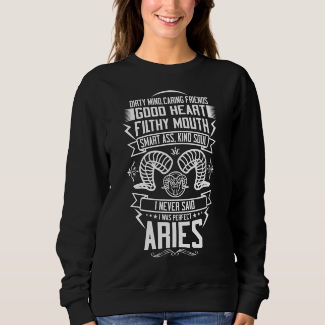 Sudadera Aries Zodiac Cumpleaños Horóscopo Marcha Abril Nac (Anverso)