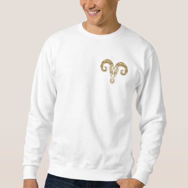 Sudadera Aries Zodiac - Oro tribal (Anverso)