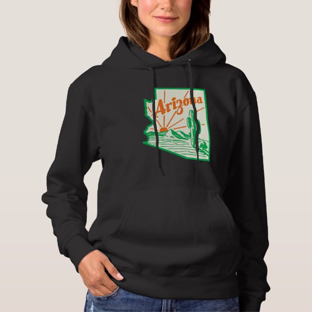 Sudadera Arizona Cactus Vintage Travel (Anverso)