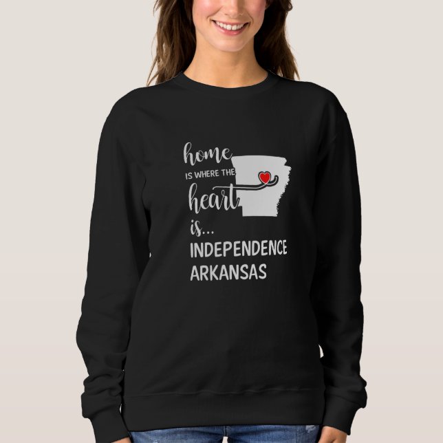 Sudadera Arkansas Home Is Where The Heart Is Independence C (Anverso)