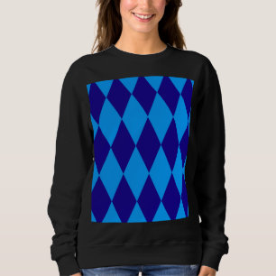 Sudadera Arlequín de Diamantes a Cuadros en Azul Claro y Os