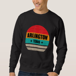 Sudadera Arlington Texas Retro Vintage Sunset Estados Unido