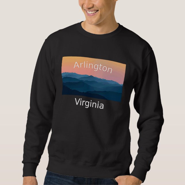 Sudadera Arlington Virginia Mountain sunset hometown (Anverso)