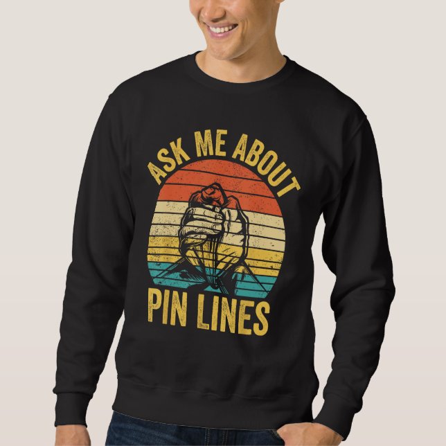Sudadera Arm Wrestling Arm Wrestler Ask Me About Pin Lines  (Anverso)