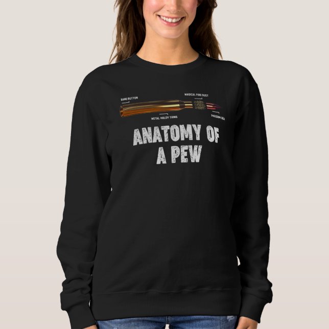Sudadera Arma de ciencia de anatomía Pew Pewer Gun Gamer (Anverso)