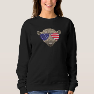 Sudadera Armadillo Cool Que Lleva Gafas De Sol De La Bander
