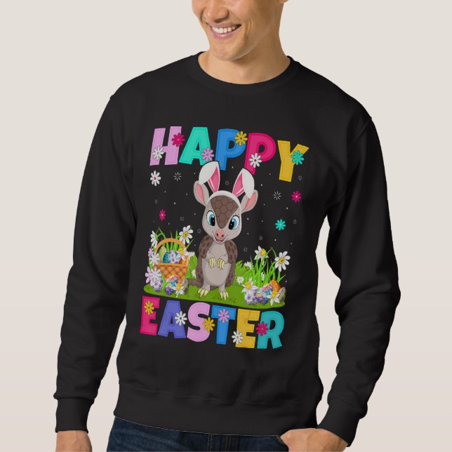 Sudadera Armadillo Happy Easter Bunny Armadillo Easter Su (Anverso)
