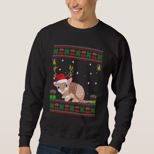 Sudadera Armadillo Santa Hat coincidiendo con Armadillo feo (Anverso)