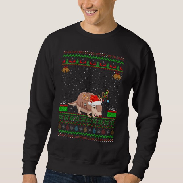 Sudadera Armadillo Santa Hat coincidiendo con Armadillo feo (Anverso)
