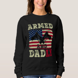 Sudadera Armado Y Paterno Bandera Americana Estadounidense 
