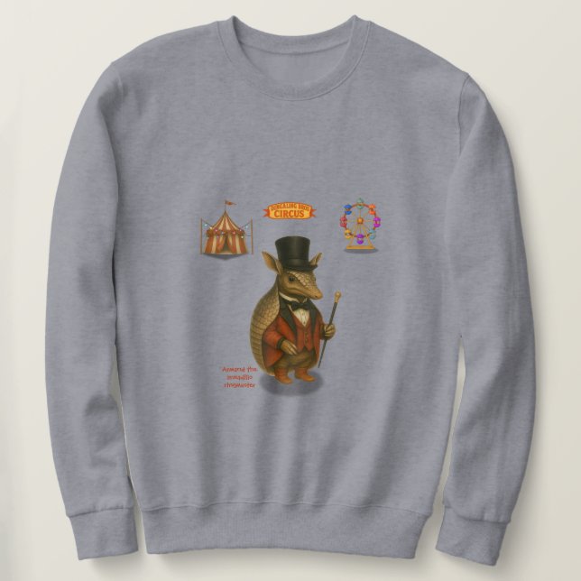 Sudadera Armand, armadillo ringmaster (Anverso del diseño)
