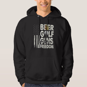 Sudadera Armas De Golf De Cerveza Y Beber Bandera Norteamer