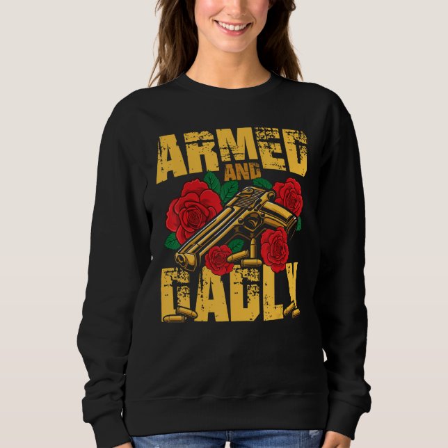 Sudadera Armed AND Dadly Pride Flag USA Patriotic American  (Anverso)