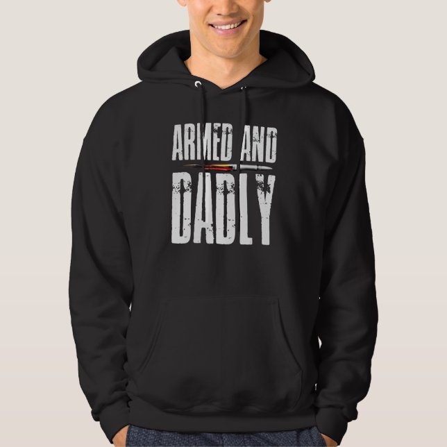 Sudadera Armed AND Dadly Pride Flag USA Patriotic American  (Anverso)