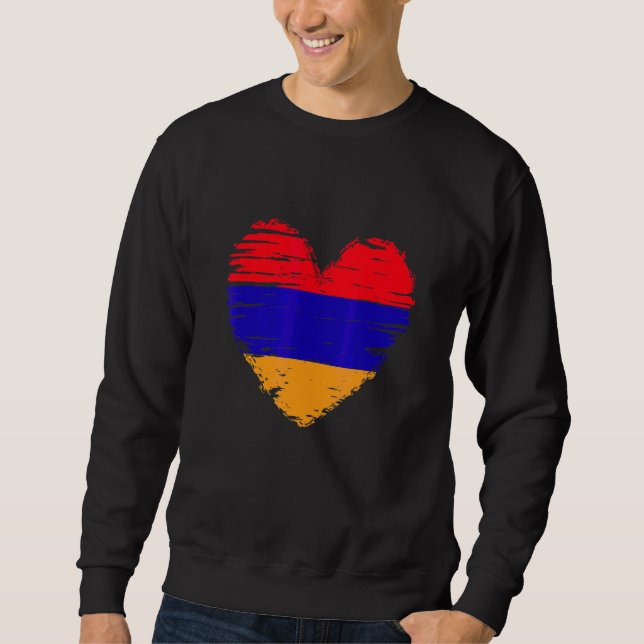 Sudadera Armenia Corazón Bandera Armenia Orgullo Armenio (Anverso)