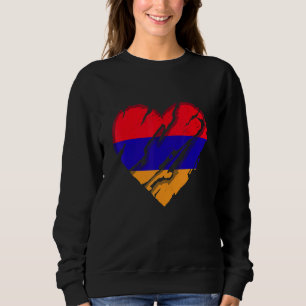 Sudadera Armenia Corazón Bandera Armenia Orgullo Armenio
