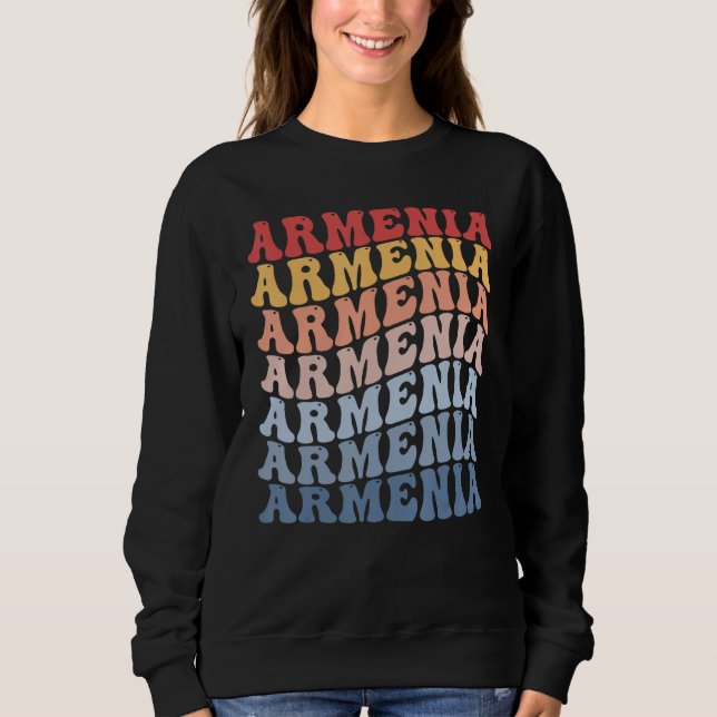 Sudadera Armenia Groovy Retro Armenian (Anverso)