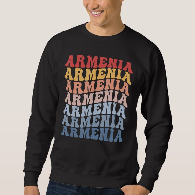 Sudadera Armenia Groovy Retro Armenio (Anverso)