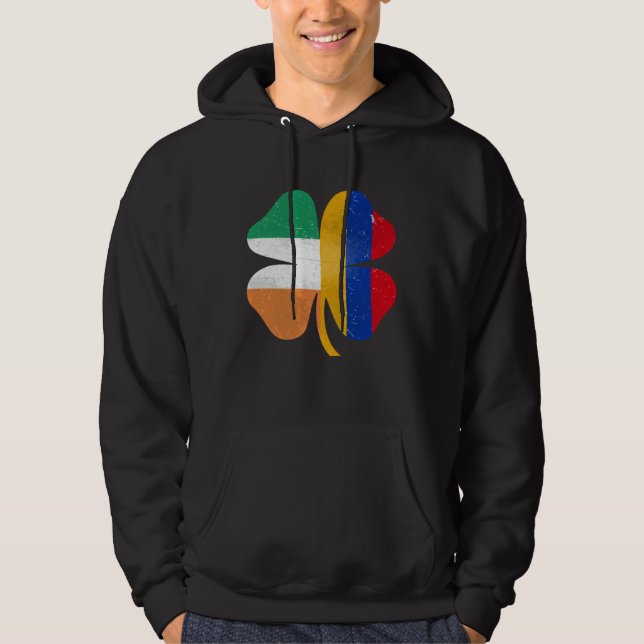 Sudadera Armenian Irish Shamrock Armenia Ireland St Patrick (Anverso)