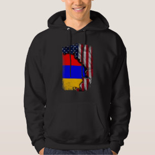 Sudadera Armenio RAÍCES Mitad Bandera Americana Patriótico