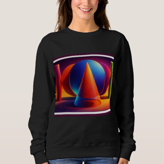 Sudadera Armonía Geométrica en Colores Vibrantes  (Anverso)