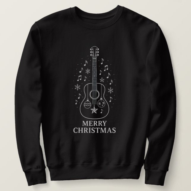 Sudadera Armonía Navideña de Guitarra Tranquila  (Anverso del diseño)