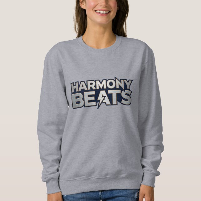Sudadera Armonía Ritmos – Arte de Texto de Vibraciones Musi (Anverso)