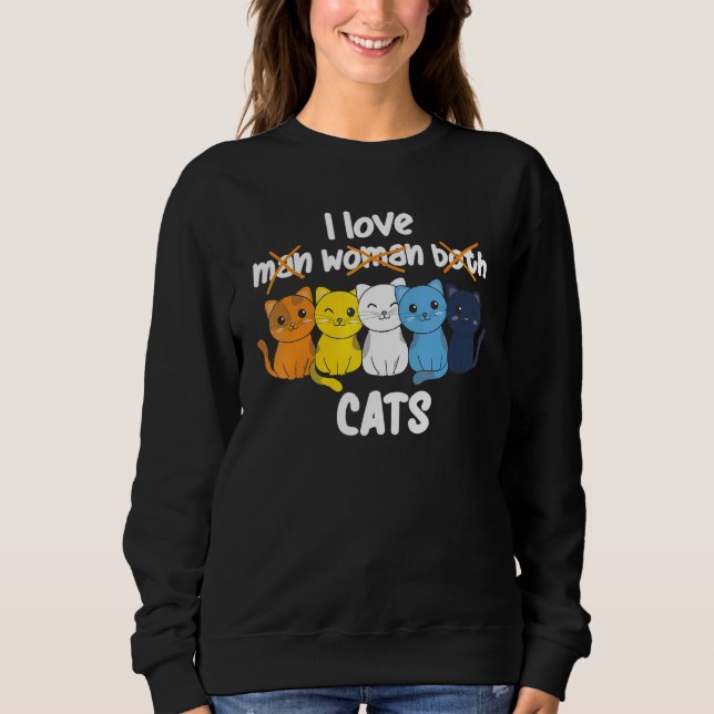 Sudadera Aroace Flag Pride LGBTQ Cats cute Aroace Cat (Anverso)