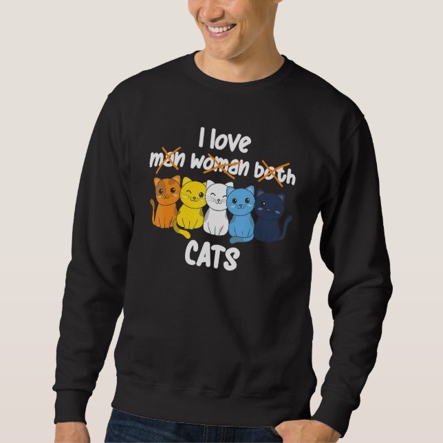 Sudadera Aroace Flag Pride LGBTQ Cats cute Aroace Cat (Anverso)