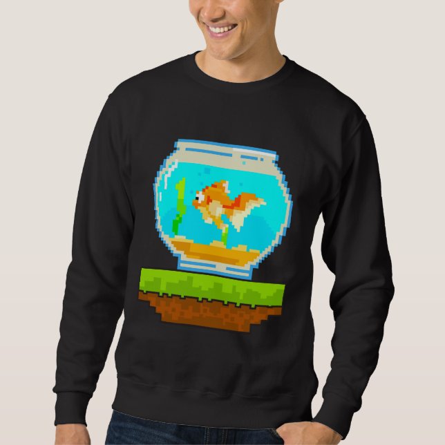 Sudadera Aroma de pescado de 8 bits alucinante animal 8 bit (Anverso)