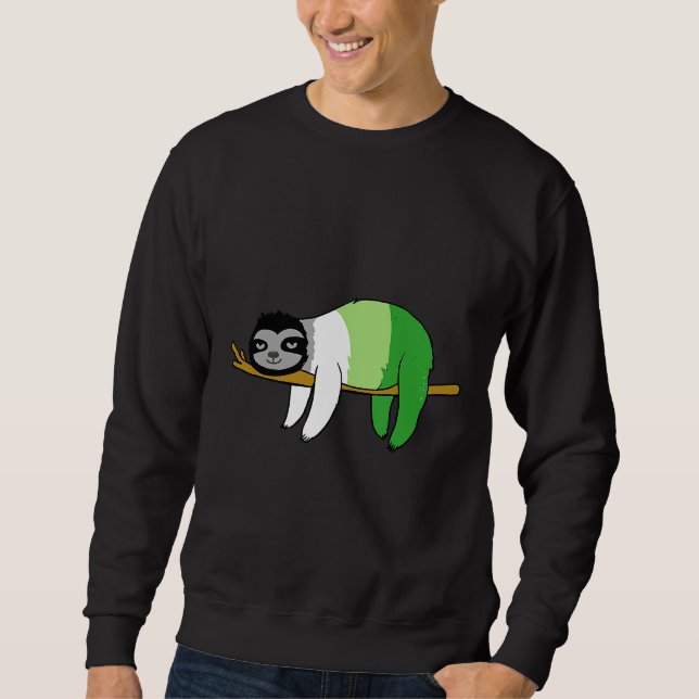 Sudadera Aromántico Orgullo Sloth Nap Sloth Lazy (Anverso)