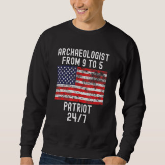 Sudadera Arqueólogo Patrio Patriótico 4 De Julio EE. UU. Fl