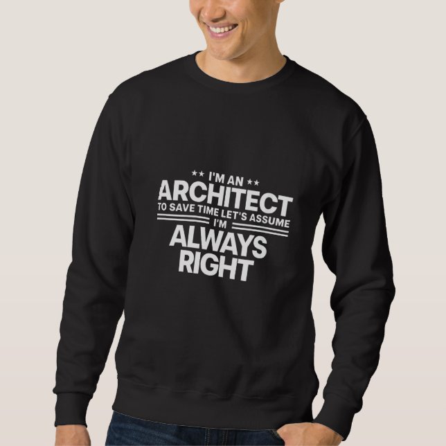 Sudadera Arquitecta Graciosa Para Hombres Futuro Arquetera (Anverso)