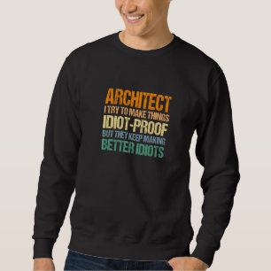 Sudadera Arquitecto Intenta Hacer Las Cosas Idiota De Arqui