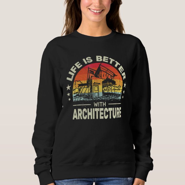 Sudadera arquitectura arquitectos retro para hombres (Anverso)