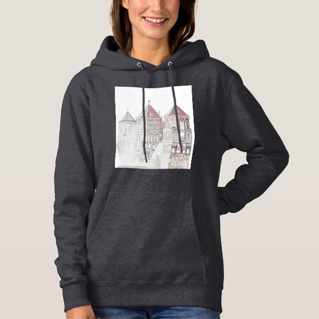 Sudadera Arquitectura del castillo Mir de Bielorrusia (Anverso)