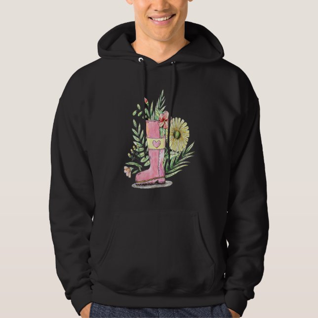 Sudadera Arranque Jardín De Muelles Y Flores (Anverso)
