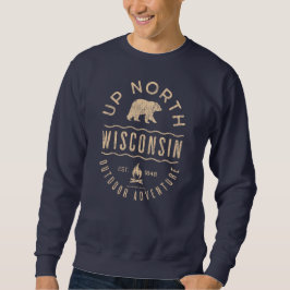 Sudadera Arriba del norte de Wisconsin
