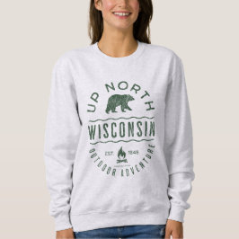 Sudadera Arriba del norte de Wisconsin