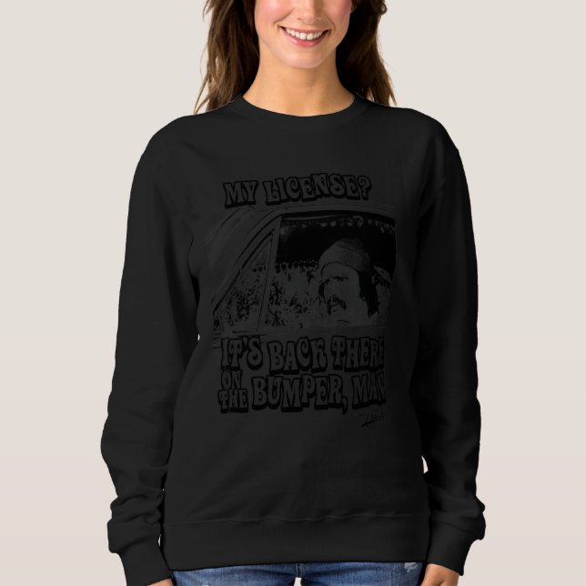 Sudadera Arriba En Smoke Pedro Mi Licencia (Anverso)