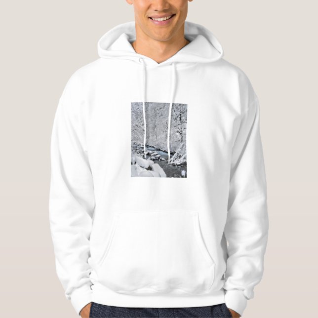 Sudadera Arroyo blanco nevado escénico, Oregon (Anverso)