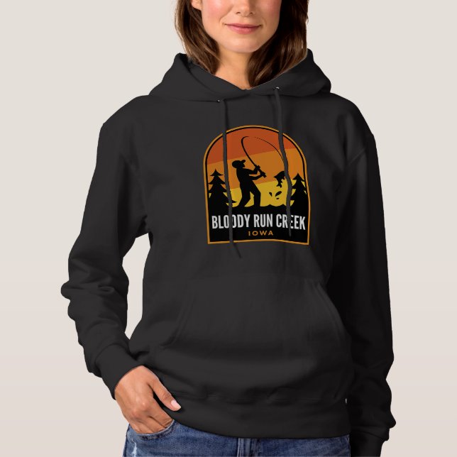 Sudadera Arroyo Bloody Run Iowa Pesca (Anverso)